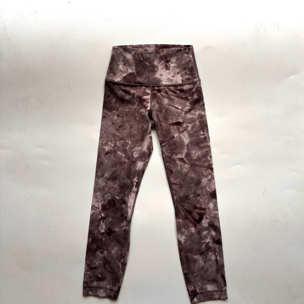 Lululemon size 4 align HR crop 23 diamond dye mink berry lunar rock shadow gray